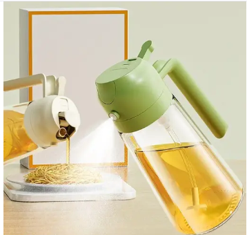 Oil Dispenser & Mist Spray Bottle 500ml | 2-in-1 Kitchen Tool